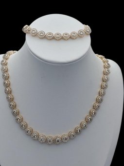 Set Angelic Gold colier si bratara placat cu aur 14k