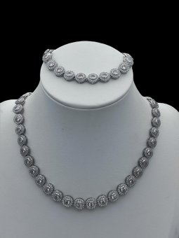 Set Angelic Silver colier si bratara placat cu aur 