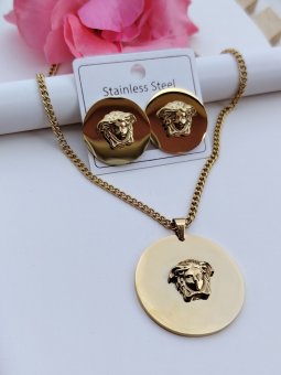Set Banut mare simplu placat cu aur 18k