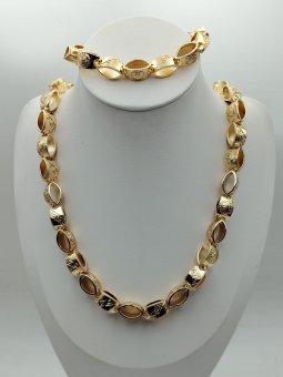 Set barbat  Medusa placat cu aur 14k