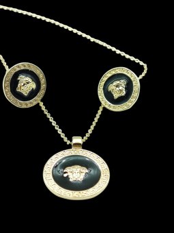 Set Black Medusa placat cu aur 14k