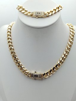 Set Monaco 2 placat cu aur 14k -10mm