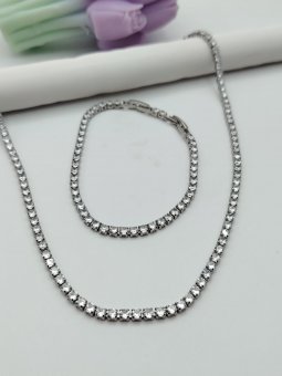 Set Tennis Silver placat cu aur 