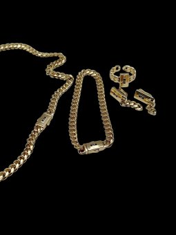 Set Ultra Monaco 2 placat cu aur 18k - 6mm