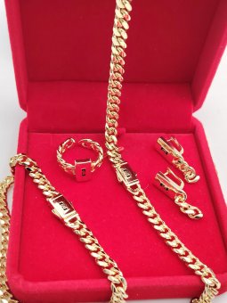 Set Ultra Monaco fara pietre placat cu aur 14k - 6mm