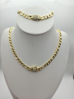 Set White Monaco - Cartier din otel inoxidabil placat cu aur 14k- 8 mm