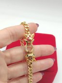 Bratara 2 Pantera placata cu aur 18k