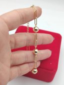 Bratara Balls placata cu aur 14k