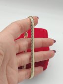 Bratara Big Snake placata cu aur 14k