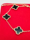 Bratara Black Trifoi placata cu aur 14k