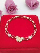 Bratara Cute Butterfly-placata cu aur 14k