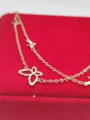 Bratara Doble butterfly placata cu aur 14k