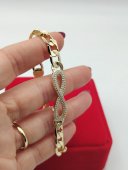 Bratara Infinity: placata cu aur 14k