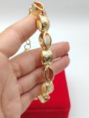 Bratara Medusa Man placata cu aur 14k