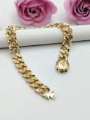 Bratara Medusa New 8mm -unisex-placata cu aur 14k