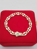 Bratara Monaco Plate - 8 mm- placata cu aur 14k