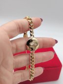 Bratara Round Medusa placata cu aur 18k