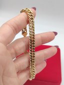 Bratara Simple -8mm placata cu aur 14k