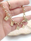 Bratara Trifoi Gold NEW-placata cu aur 14k