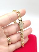 Bratara White Monaco - Cartier - 8 mm- placata cu aur 14k