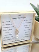 Cadou Doamna Profesoara-placat cu aur 14k