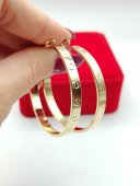 Cercei Cartier 4 cm placati cu aur 14k