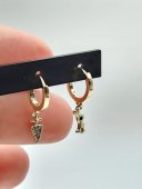 Cercei copii model 1 placati cu aur 14k
