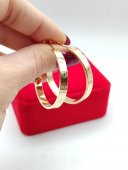 Cercei Gold rotunzi 3cm placati cu aur 14k