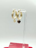 Cercei Heart placati cu aur 14k -2cm