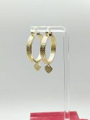 Cercei Heart placati cu aur 14k -3cm