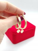 Cercei Heart placati cu aur 14k -3cm