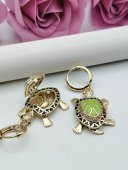 Cercei Lucky Turtle 2.5 cm placati cu aur 14k