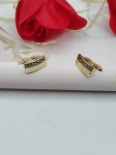 Cercei Meandru 1,5 cm- placati cu aur 14k