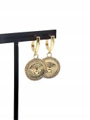 Cercei Medusa 3 placati cu aur 14k