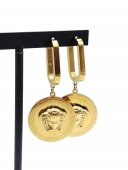 Cercei Medusa placati cu aur 14k