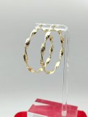 Cercei Medusa rasuciti placati cu aur 14k - 5cm
