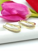 Cercei pe ureche model 1 placati cu aur 14k