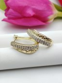 Cercei pe ureche model 2 placati au aur 14k
