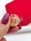 Cercei pe ureche model 4 placati cu aur 14k
