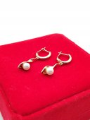 Cercei Pearl placati cu aur 14k