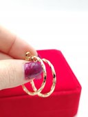 Cercei rasuciti mini gold placati cu aur 14k