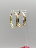 Cercei rotunzi 2.5 cm placati cu aur 14k