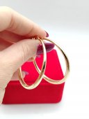 Cercei rotunzi placati cu aur 14k -5cm