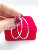 Cercei rotunzi Silver placati cu aur- 5 cm