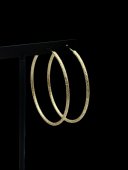 Cercei rotunzi 5 cm placati cu aur 14k 