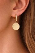 Cercei Simple Coin-placati cu aur 14k