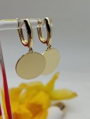 Cercei Simple Coin-placati cu aur 14k