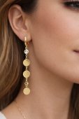 Cercei Small Coins-placat cu aur 14k