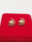 Cercei Sun -placati cu aur 14k