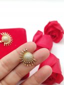 Cercei Sun -placati cu aur 14k